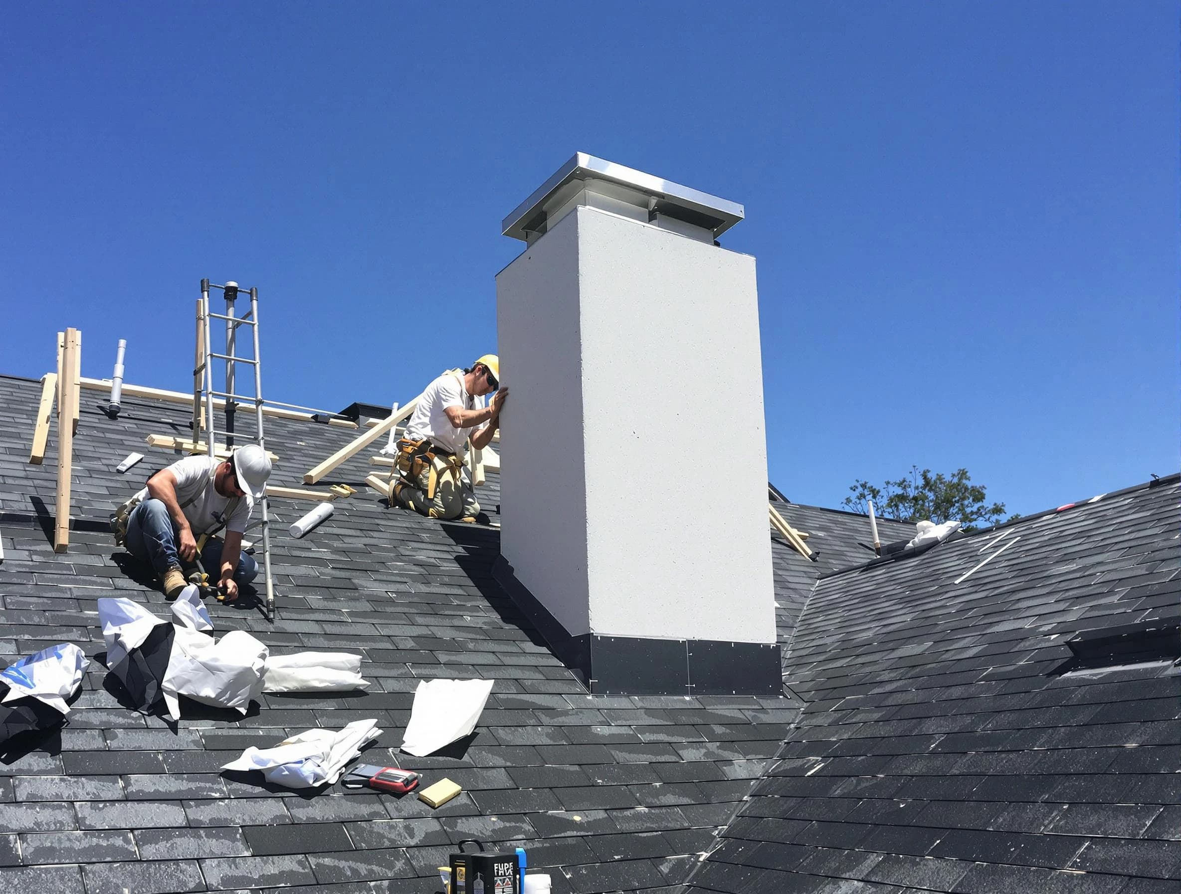 Peoria Chimney Sweep crew installing a new chimney in Peoria, AZ