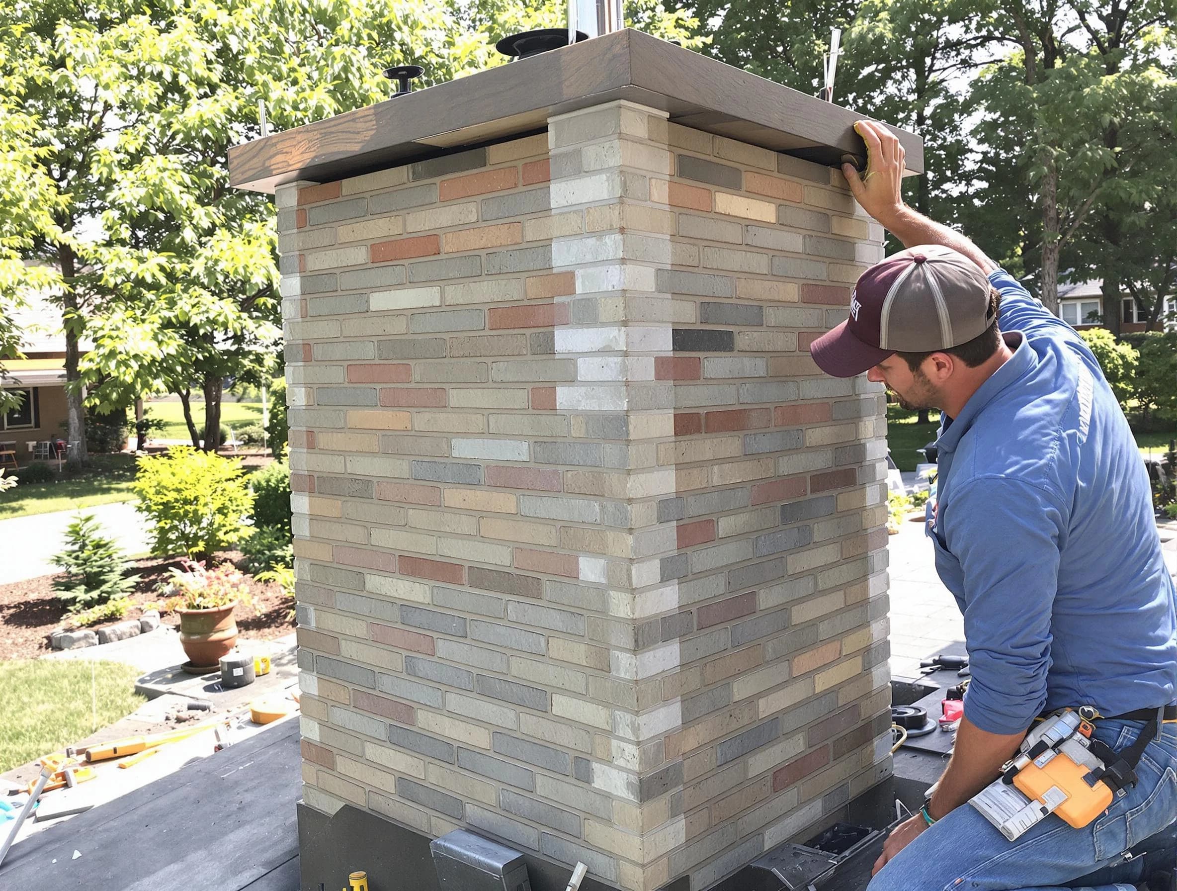 Peoria Chimney Sweep completing a modern chimney remodel in Peoria, AZ