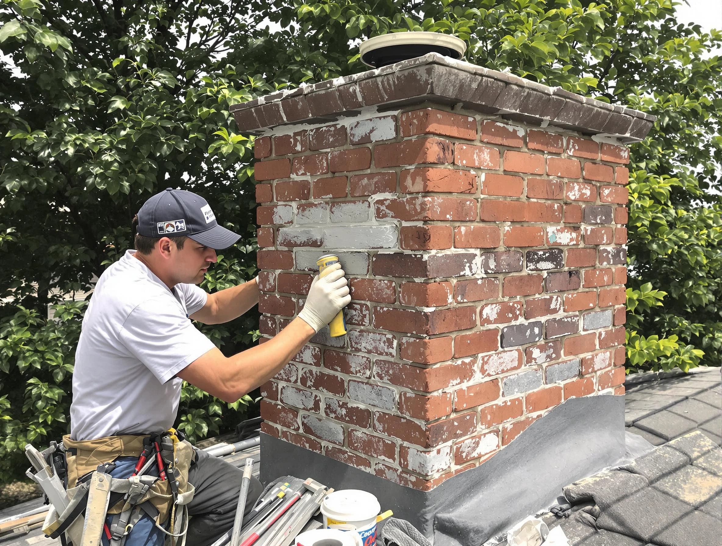 Peoria Chimney Sweep restoring an aging chimney in Peoria, AZ