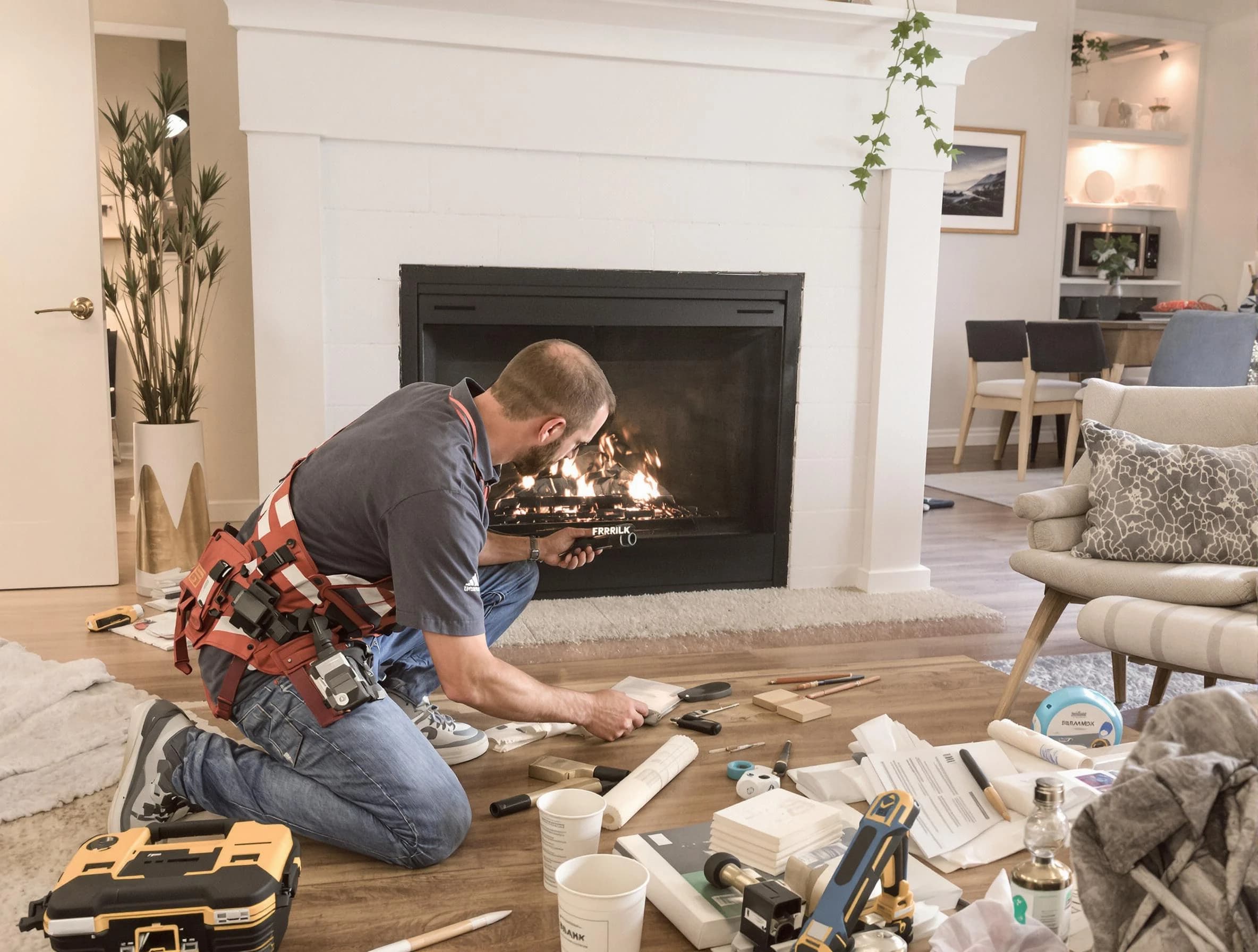 Peoria Chimney Sweep performing fireplace repair in Peoria, AZ