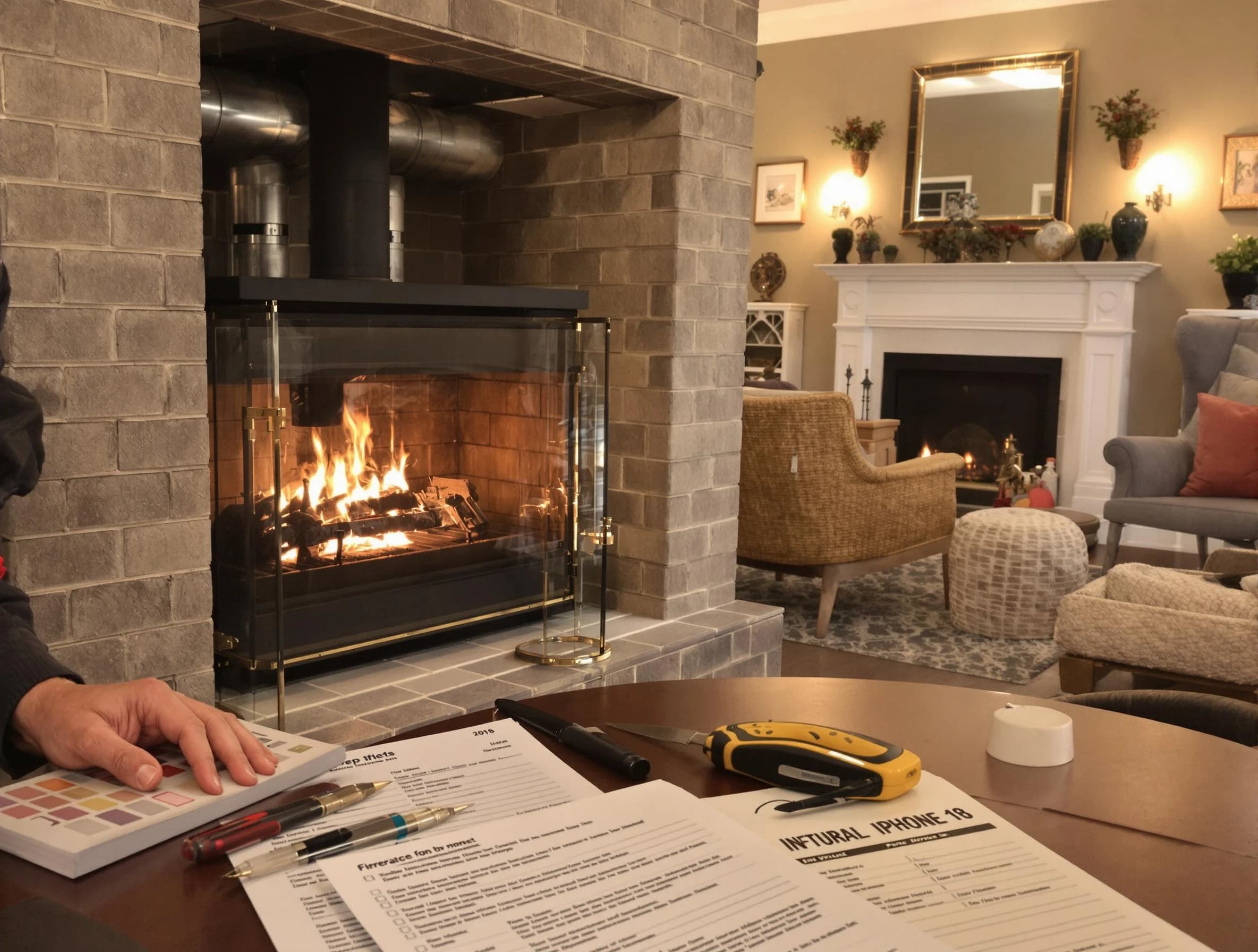Peoria Chimney Sweep verifying fireplace safety measures in Peoria, AZ