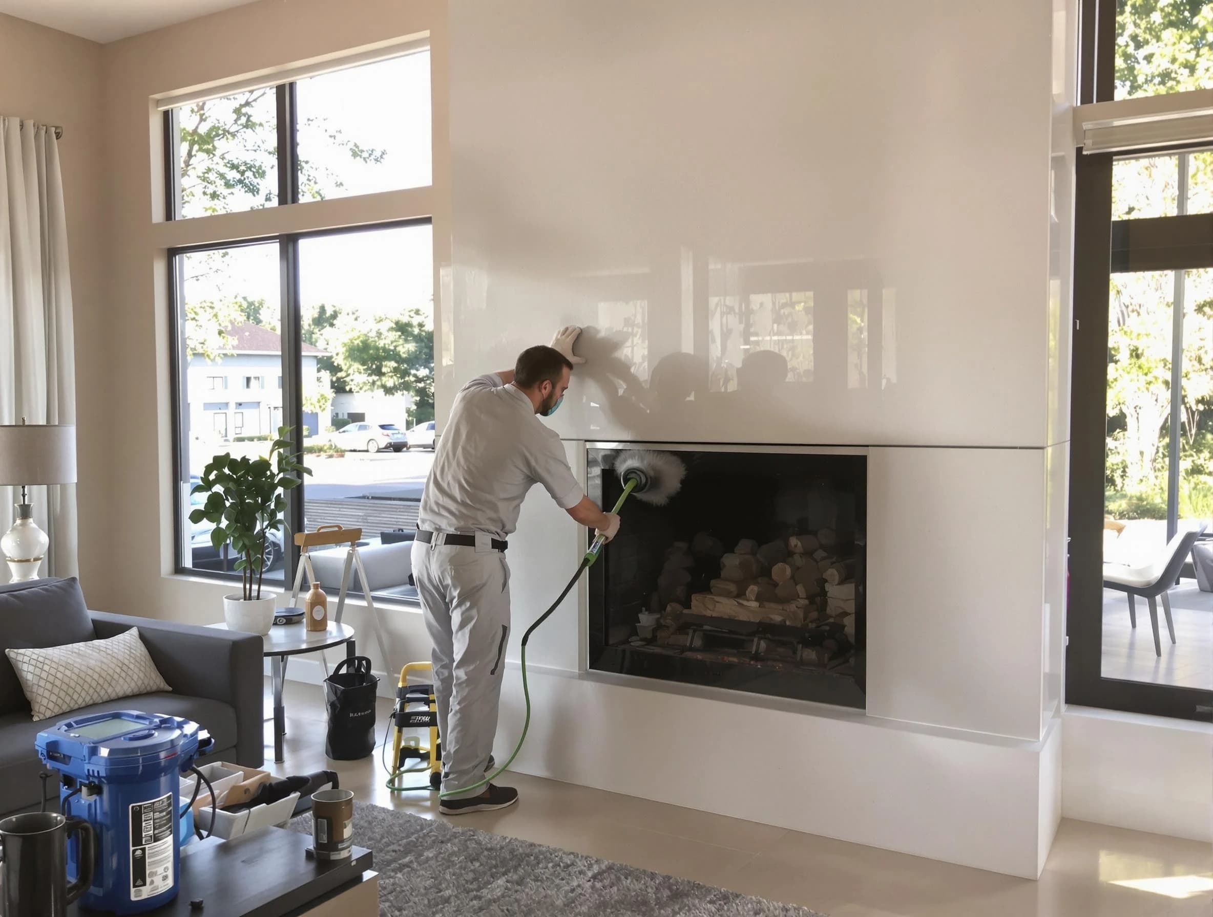 Peoria Chimney Sweep performing thorough soot removal in Peoria, AZ