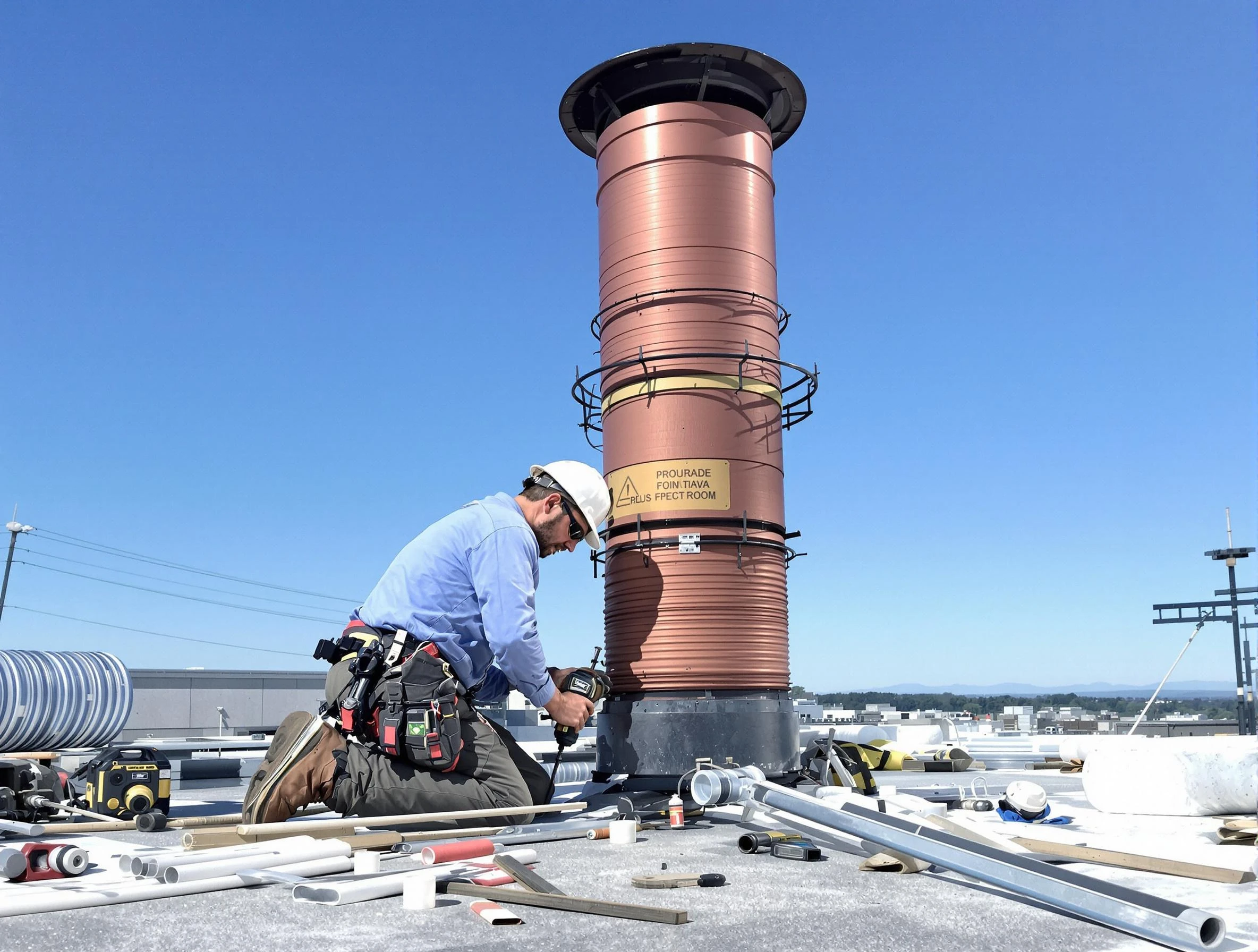 Installed chimney liner by Peoria Chimney Sweep in Peoria, AZ