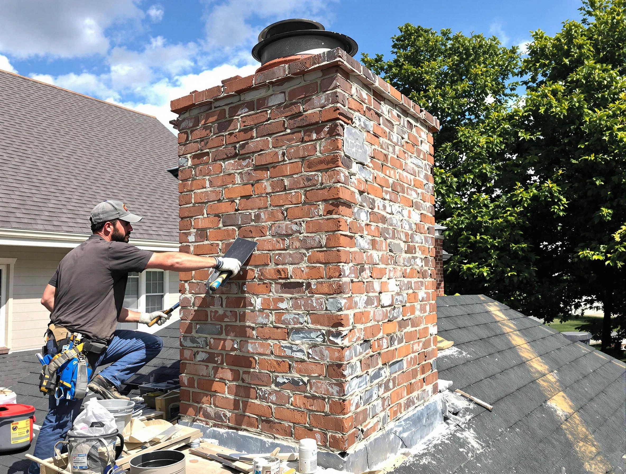 Completed chimney rebuild by Peoria Chimney Sweep in Peoria, AZ