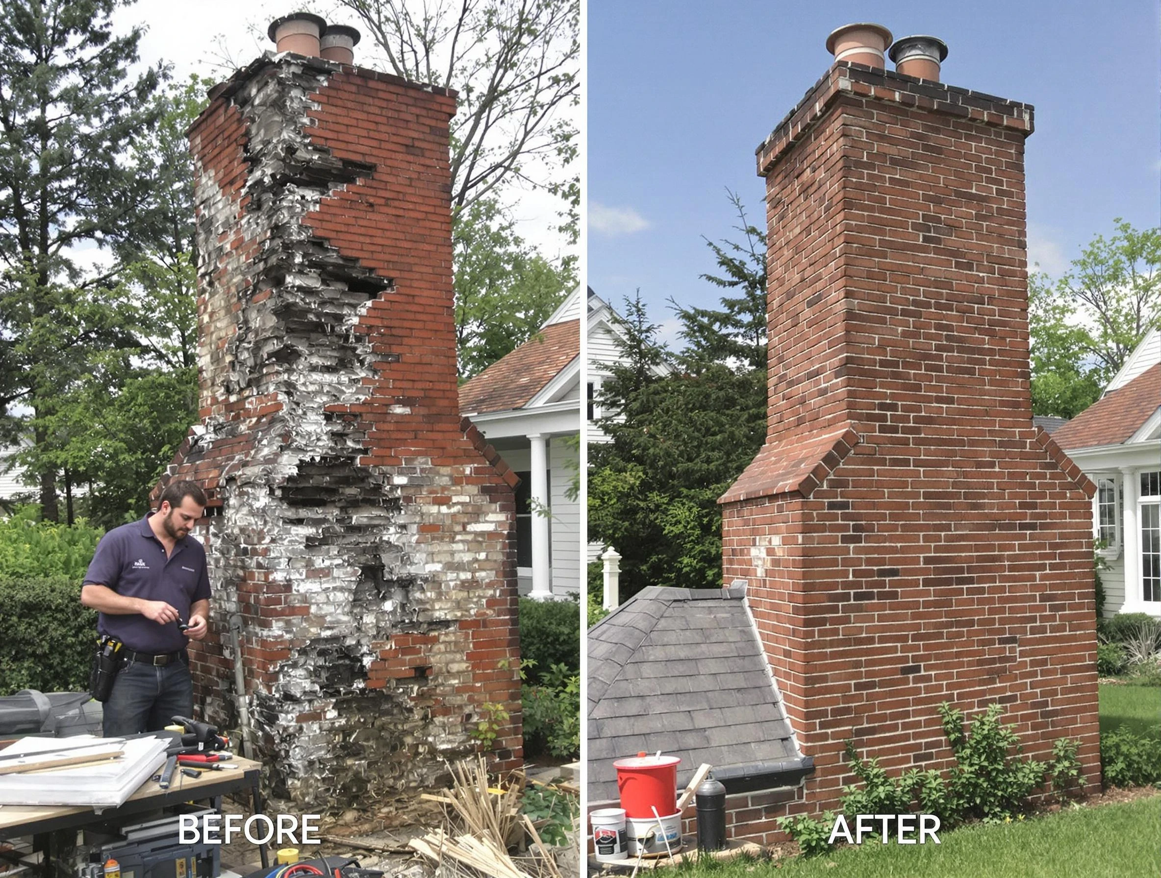 Peoria Chimney Sweep performing a full chimney restoration in Peoria, AZ