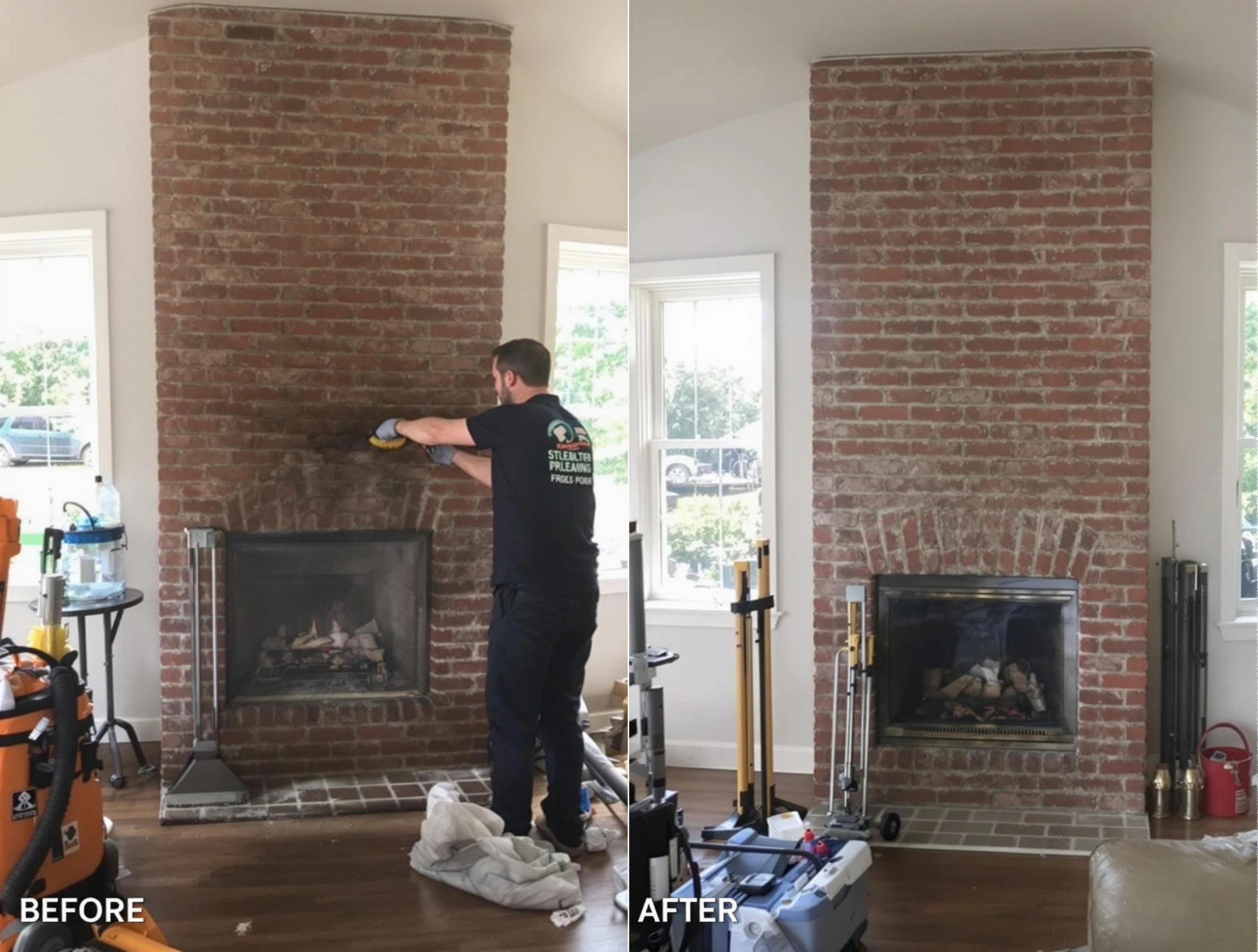 Finished chimney sweeping service by Peoria Chimney Sweep in Peoria, AZ