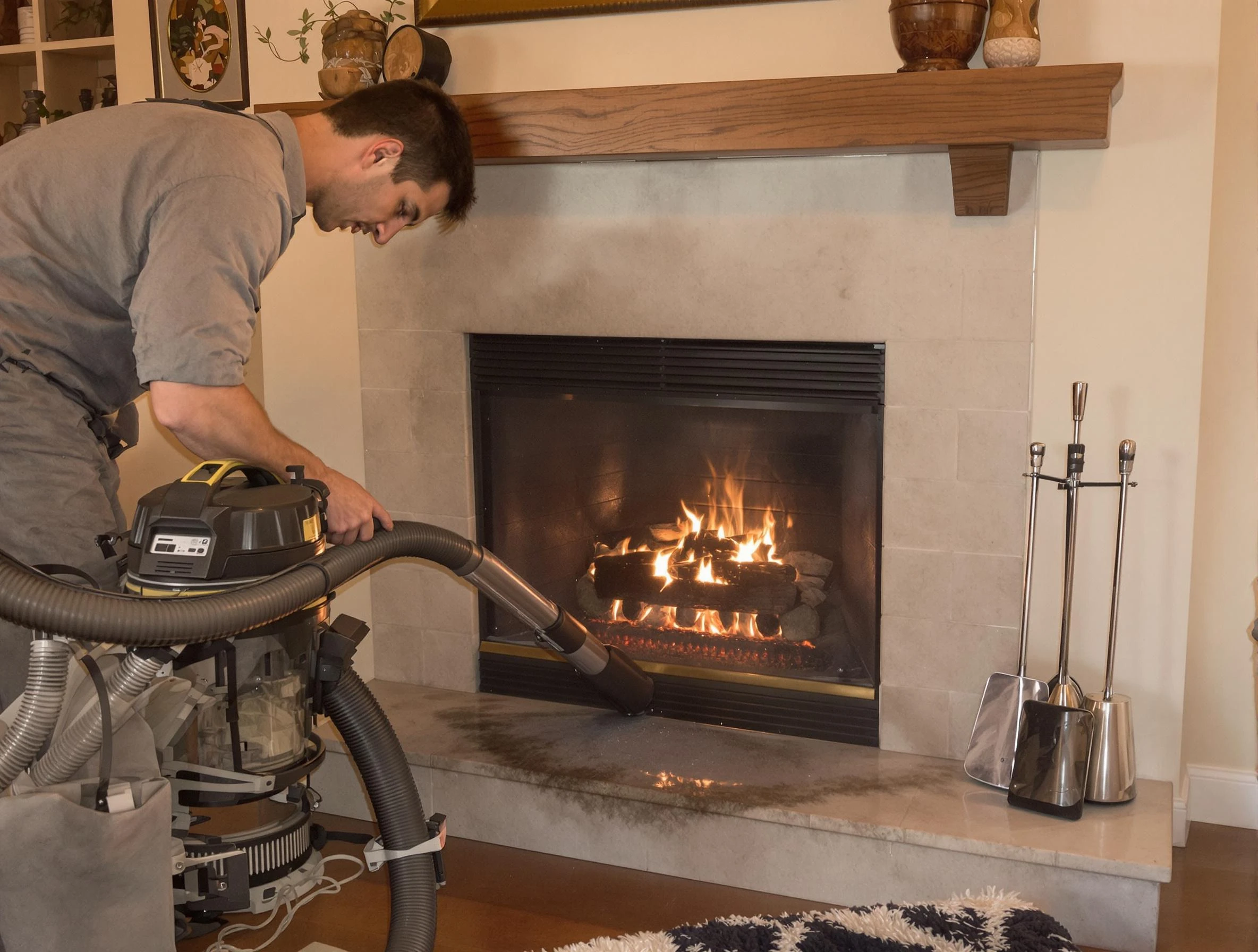 Routine fireplace upkeep by Peoria Chimney Sweep in Peoria, AZ