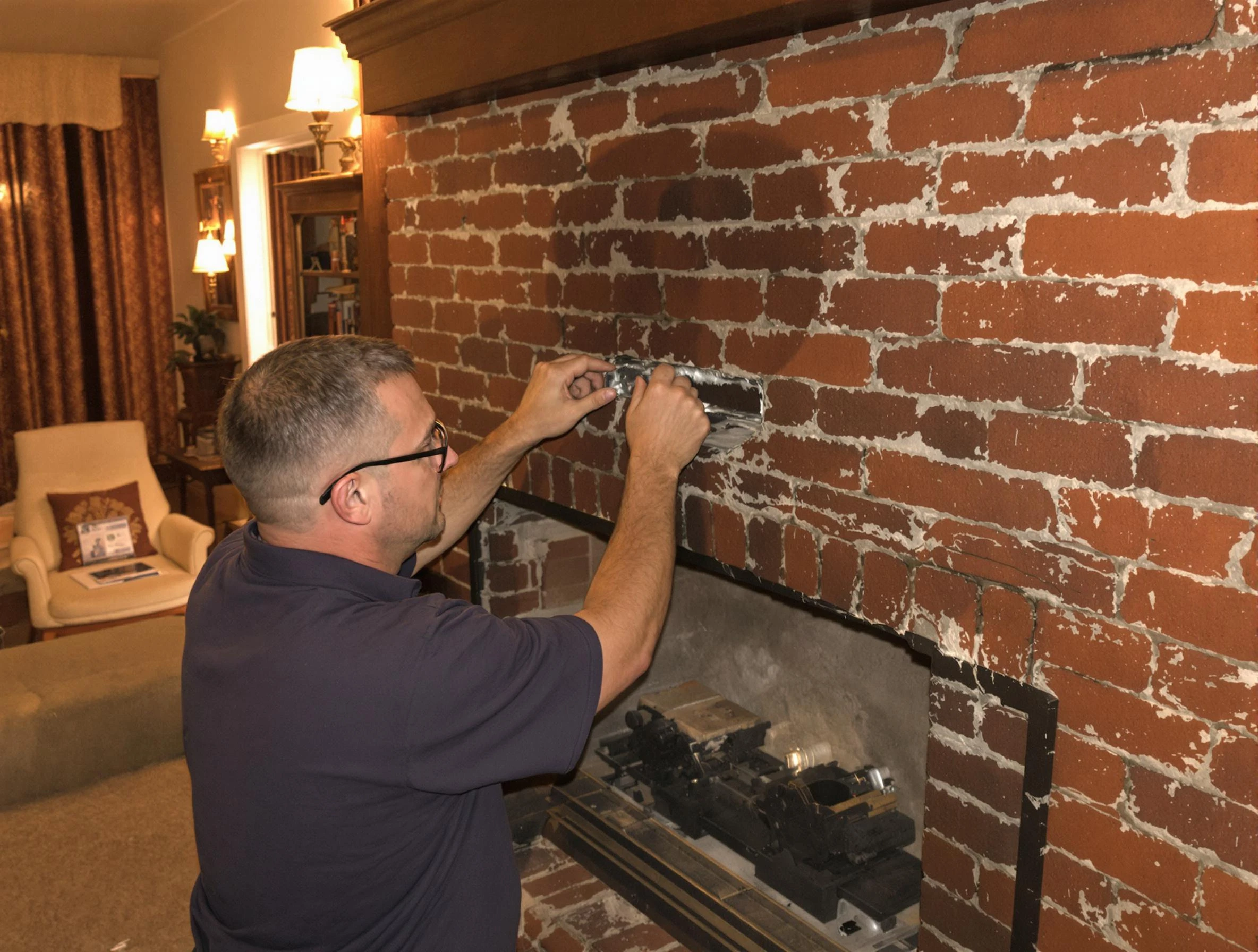 Peoria Chimney Sweep expert fixing a fireplace in Peoria, AZ