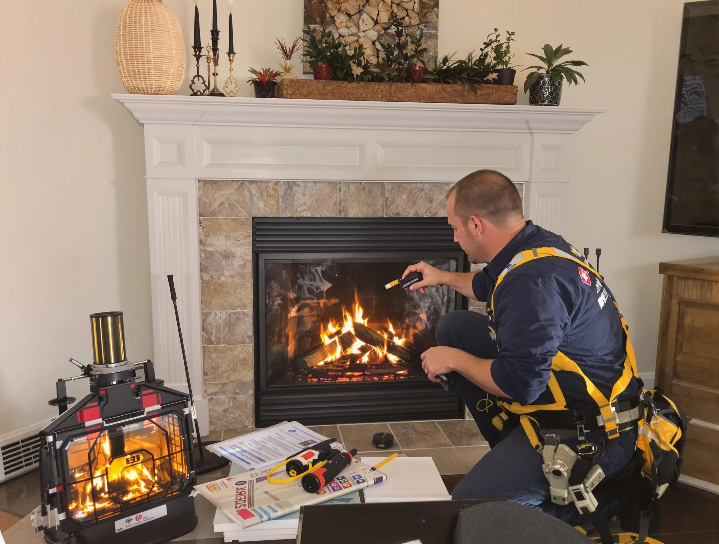 Safety-focused fireplace inspection by Peoria Chimney Sweep in Peoria, AZ